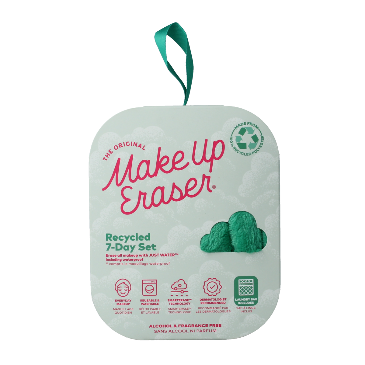 Make Up Eraser 7 Day set green recycled 7.00 Stuks