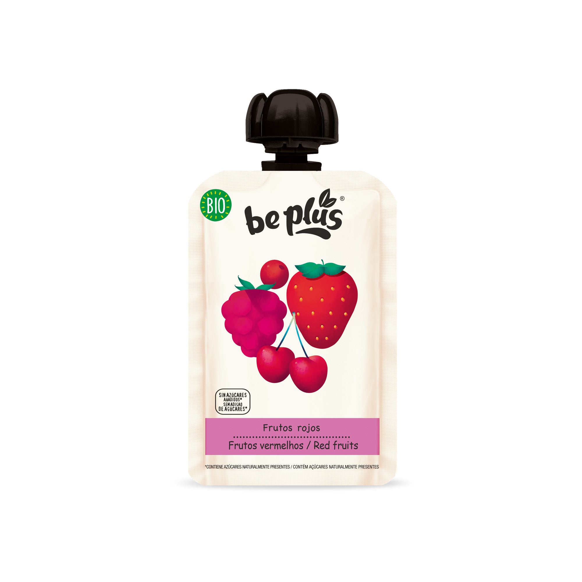 Beplus 100g organic forest fruit juice, featuring a vibrant bottle with colorful label, showcasing natural fruit ingredients.