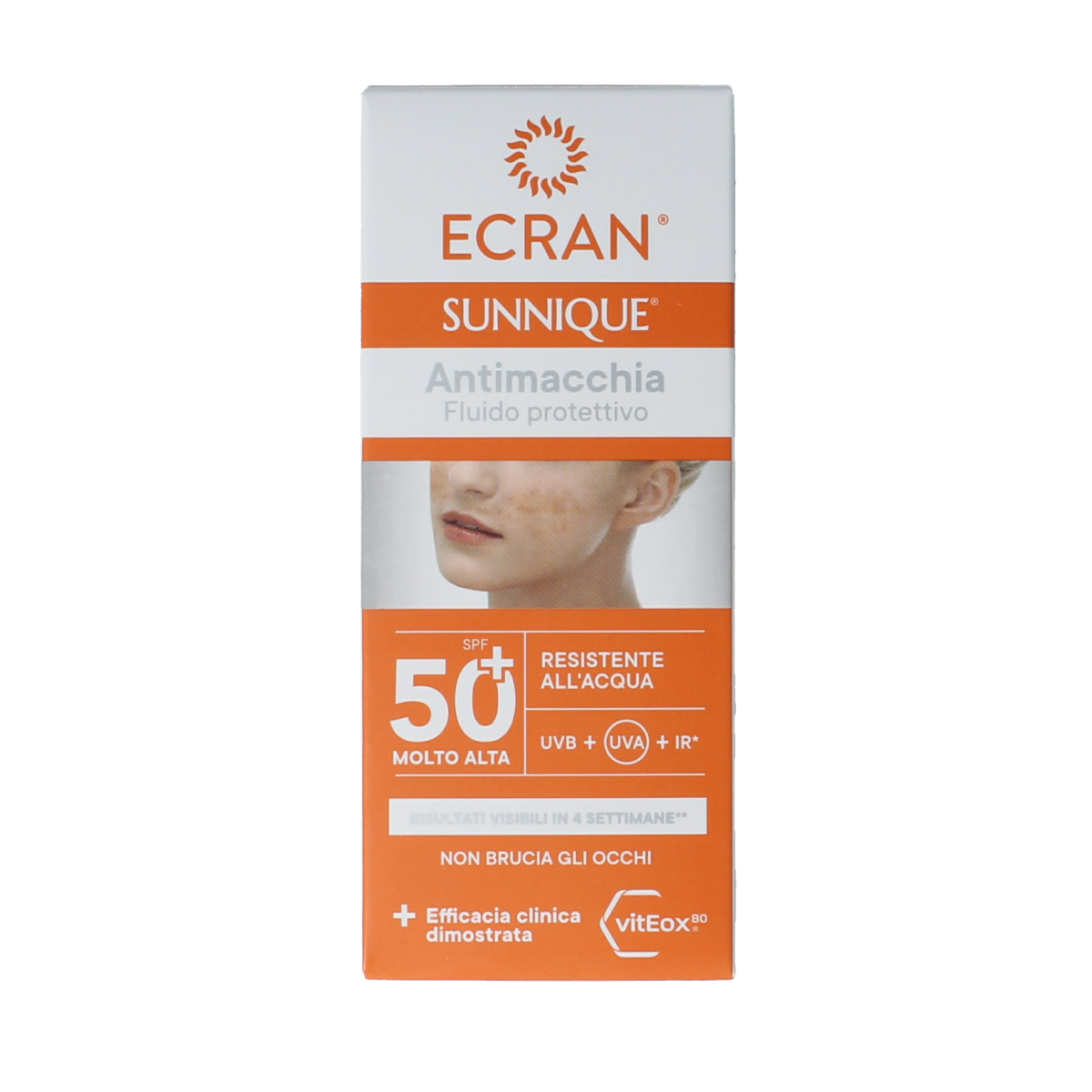 Ecran Sunique facial anti vlekken SPF50 50.00 Milliliter