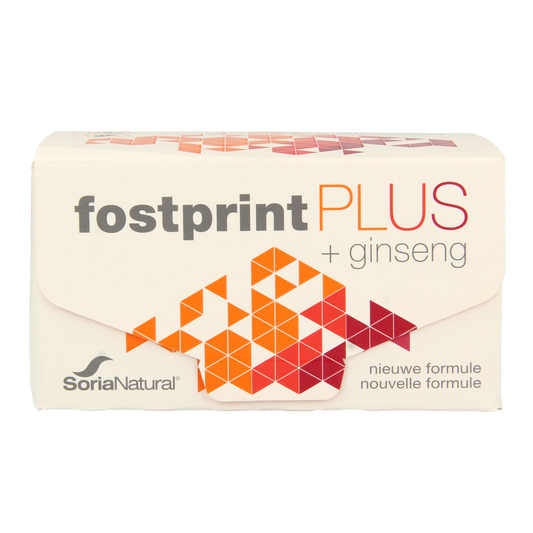 Soria Natural Fost Print Plus Energy multivitamin ampoules in 15ml bottles, containing a blend of vitamins for daily nutritional support.
