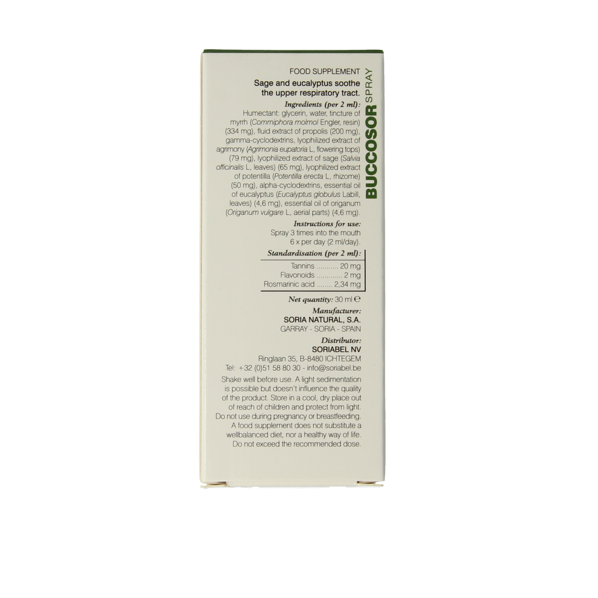 Soria Natural Composor 1 buccosor spray XXI 30.00 Milliliter