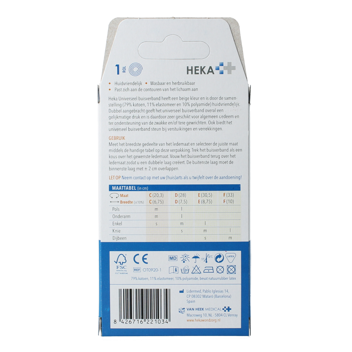 Heka Grip compress beige C 1.00 Meter