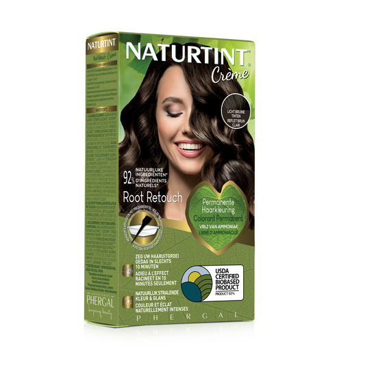 Naturtint Root retouch light brown hair coloring tube, 45ml, natural hair dye for root touch-ups