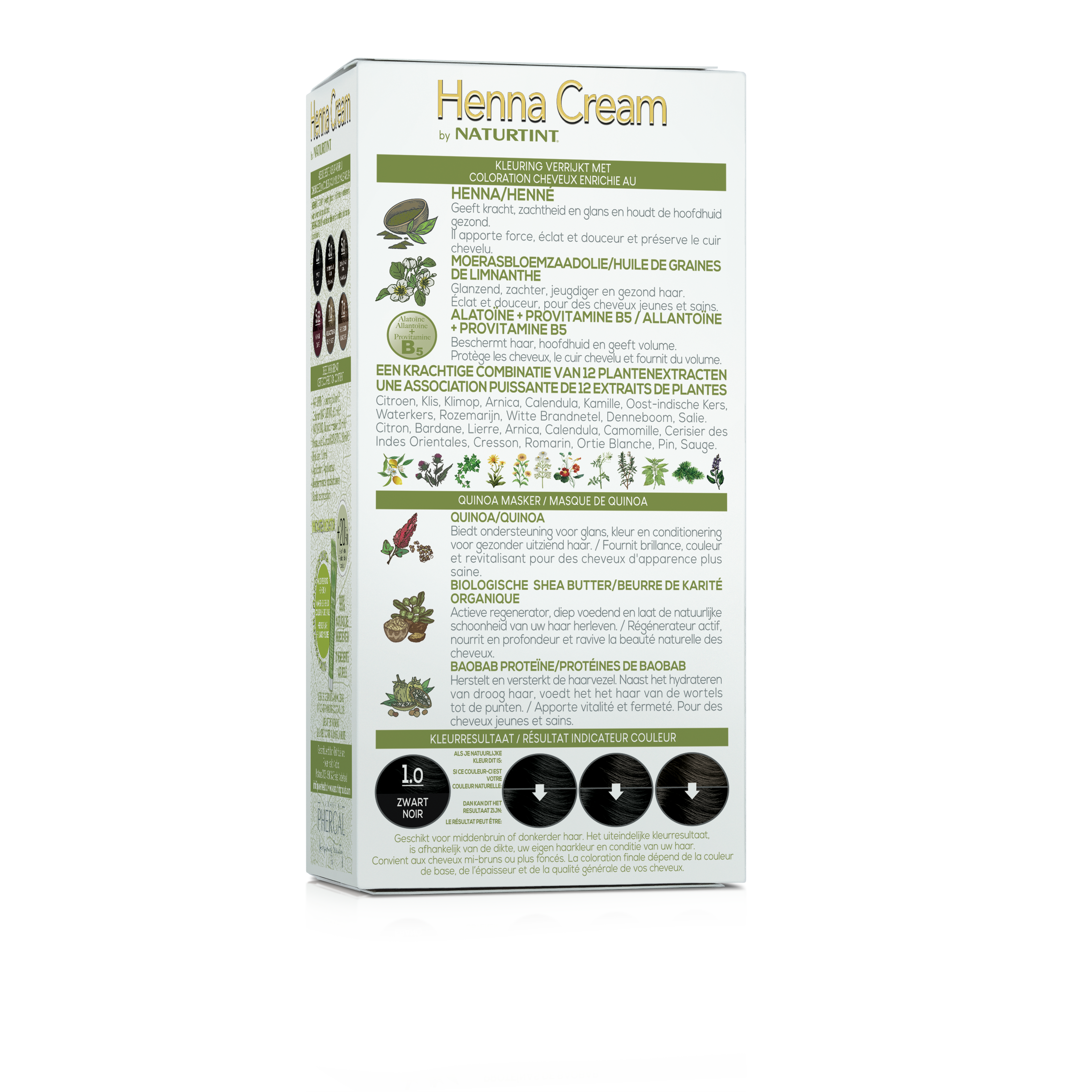 Naturtint Henna cream 1.0 zwart 110 Milliliter