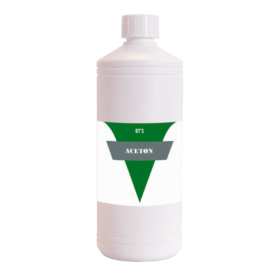 BT'S Aceton hand care product in a 1-liter bottle, ideal for skin and nail treatment, shown in the image.