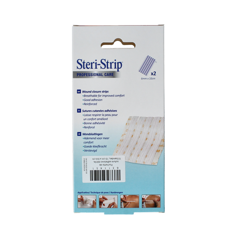 3M Steri strips 10 x 6mm 10 Stuks