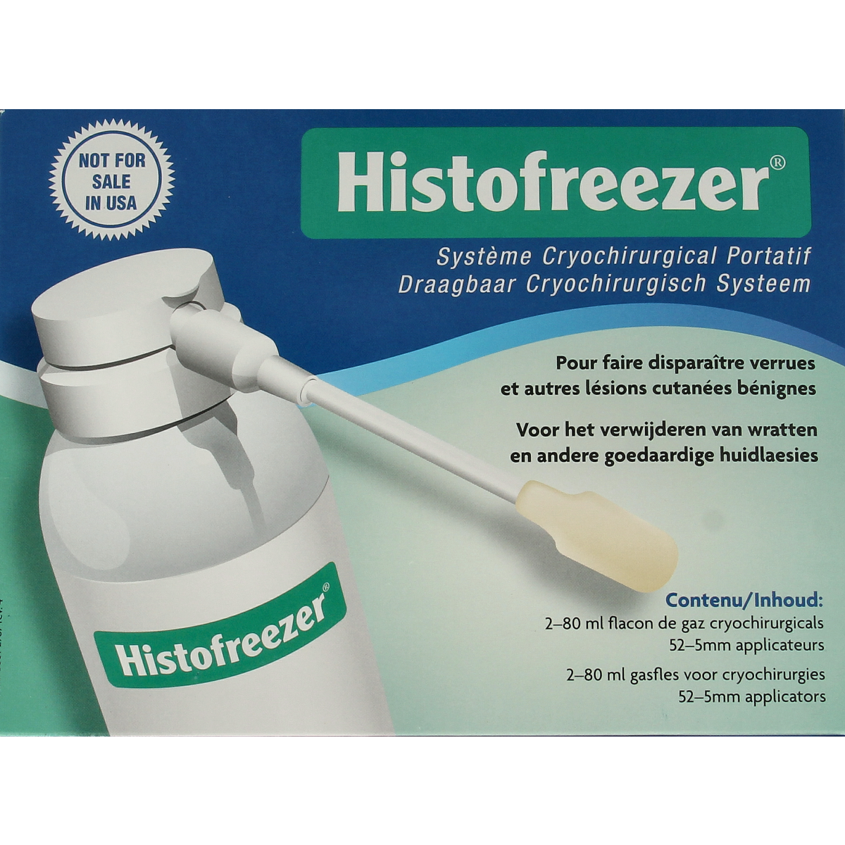Diversen Histofreezer set with 50 small 5mm applicators for body care, packaged in a box with product label.