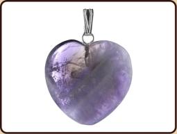 Ruben Robijn amethyst heart-shaped 20mm jewelry hanger, featuring a 1.00 carat stone, displayed on a white background.