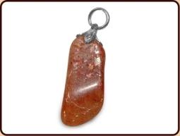 Ruben Robijn Edelsteenhanger zonnesteen, single jewelry hanger featuring a vibrant sunstone gemstone on a silver chain.