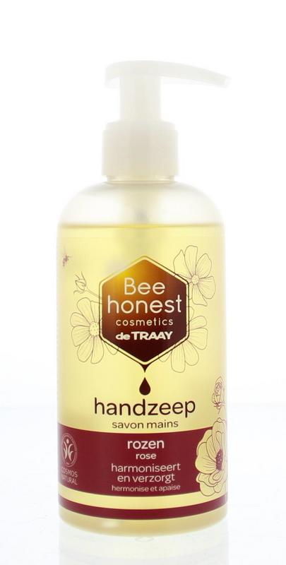Traay Bee Honest hand soap in a 250ml bottle with rose scent, natural hand care product from Traay Bee Honest.