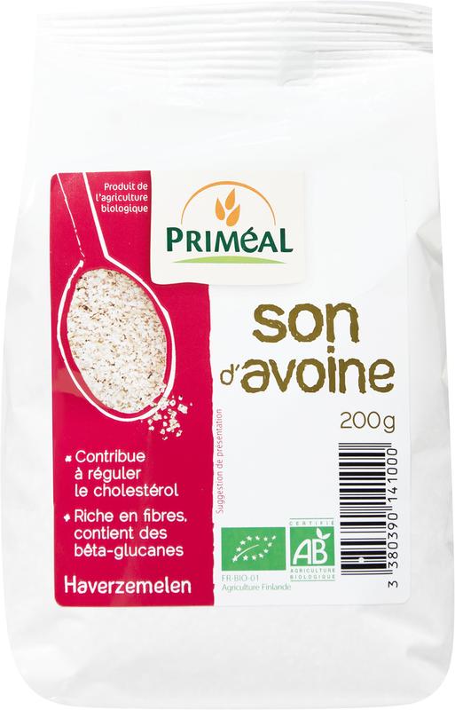 Organic Primeal Haverzemelen bio oat flakes in a 200g package, shown in the image.