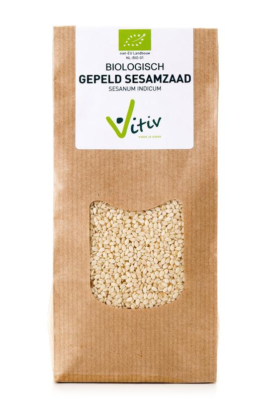 Vitiv Sesamzaad wit gepeld bio 250.00 Gram