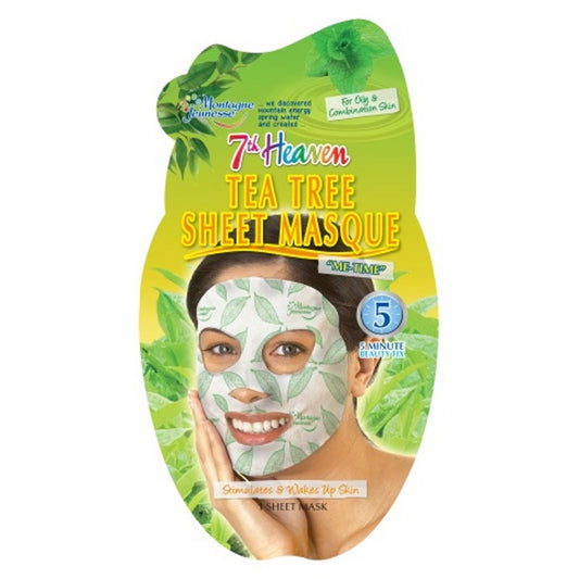 Montagne 7th Heaven gezichtsmasker tea tree sheet 16.00 Gram