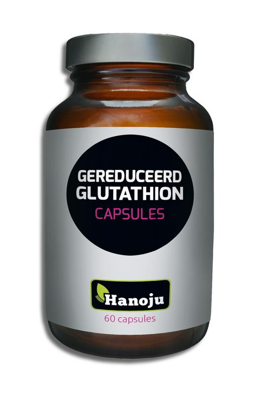 Hanoju Glutathion 250mg amino acid capsules, 60 count, showing the supplement bottle with capsules inside