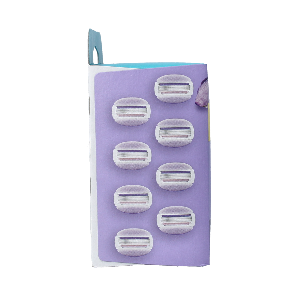 Gillette Venus ComfortGlide Breeze razor blades pack with 8 disposable razors for smooth shaving.