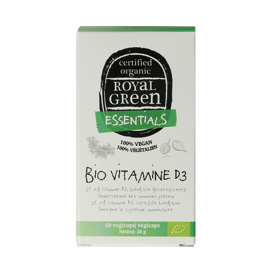 Royal Green Vitamine D3 bio 60.00 Vegetarische capsules