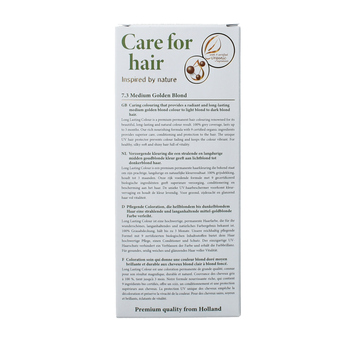Henna Plus Long lasting colour 7.3 medium golden blond 100.00 Milliliter