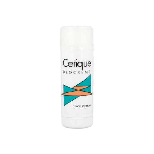 Cerique deodorant creme stick with floral scent, 50ml, showing the smooth, white deodorant stick in its packaging.