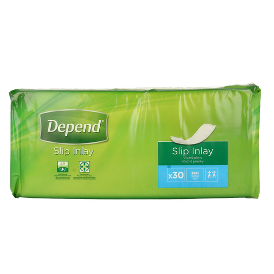 Depend Inlay Maxi 1967 incontinent pad, 30-pack, soft and absorbent for discreet urinary incontinence protection