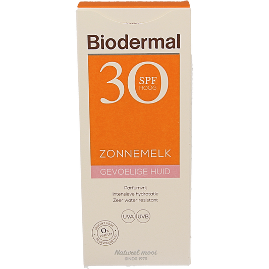 Biodermal Zonnemelk gevoelige huid SPF30 200.00 Milliliter