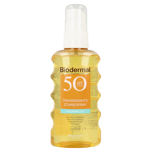 Biodermal Hydra plus transparante zonnespray SPF50 175.00 Milliliter