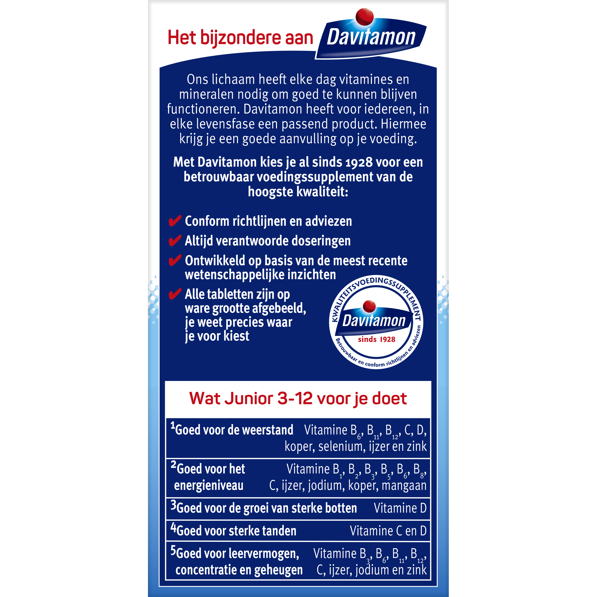 Davitamon Junior 3+ framboos 60.00 Kauwtabletten