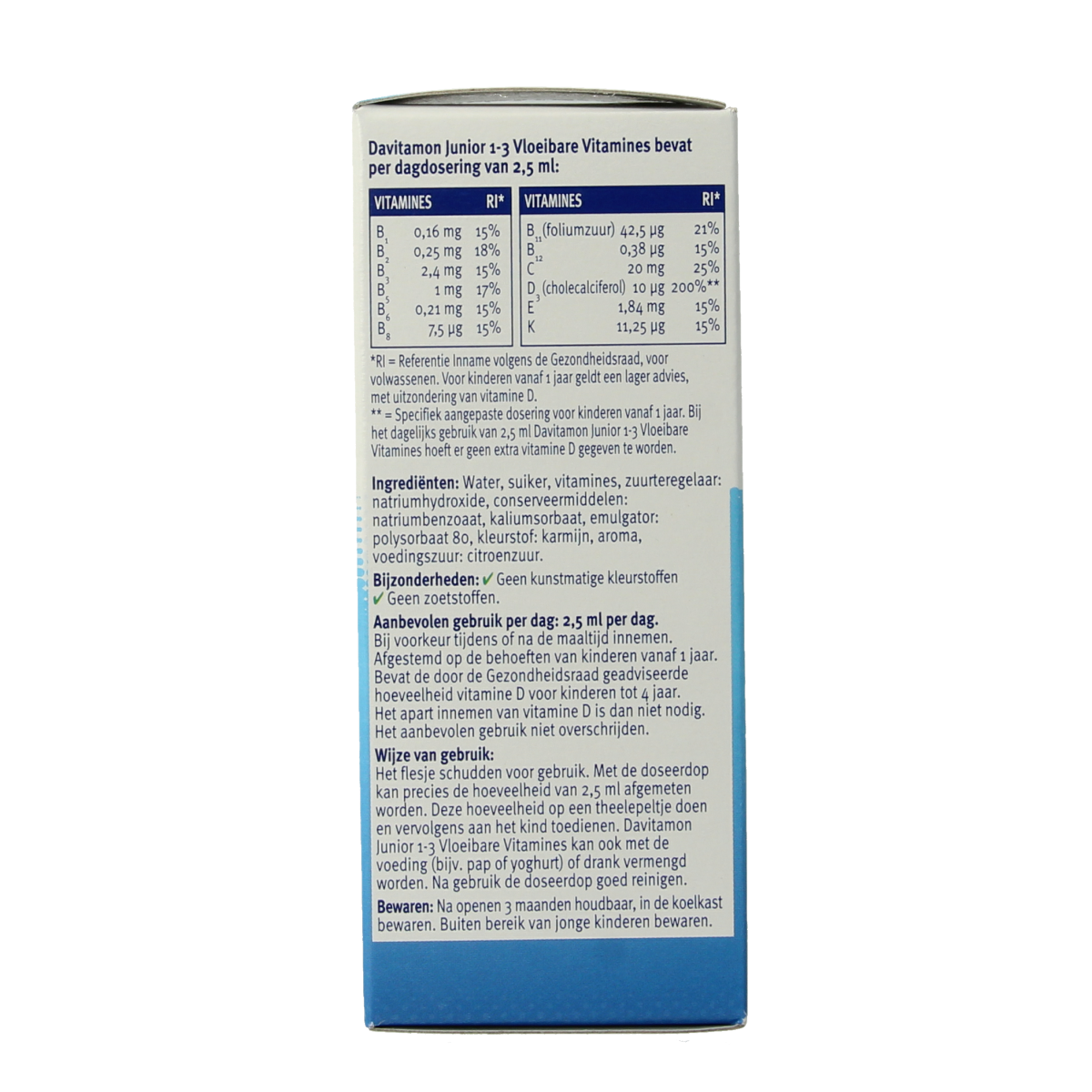 Davitamon Junior 1+ vloeibare vitamines framboos 100.00 Milliliter