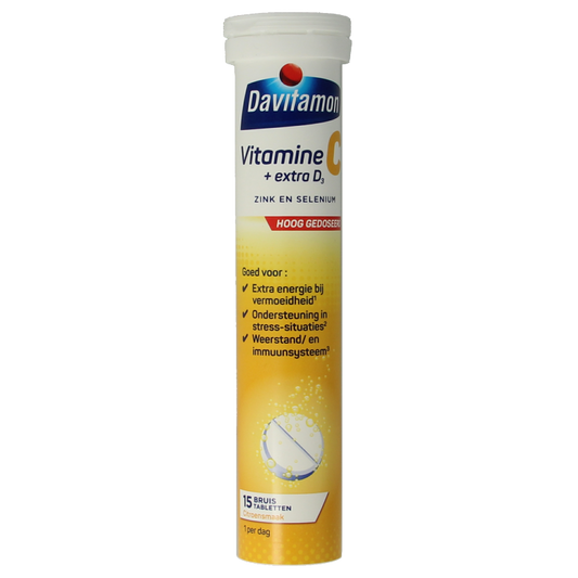 Davitamon Vitamine C & D3 bruistabletten 15 Bruistabletten
