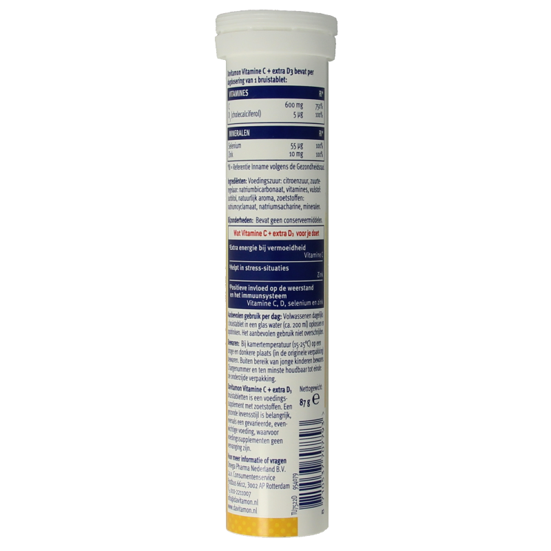 Davitamon Vitamine C & D3 bruistabletten 15 Bruistabletten
