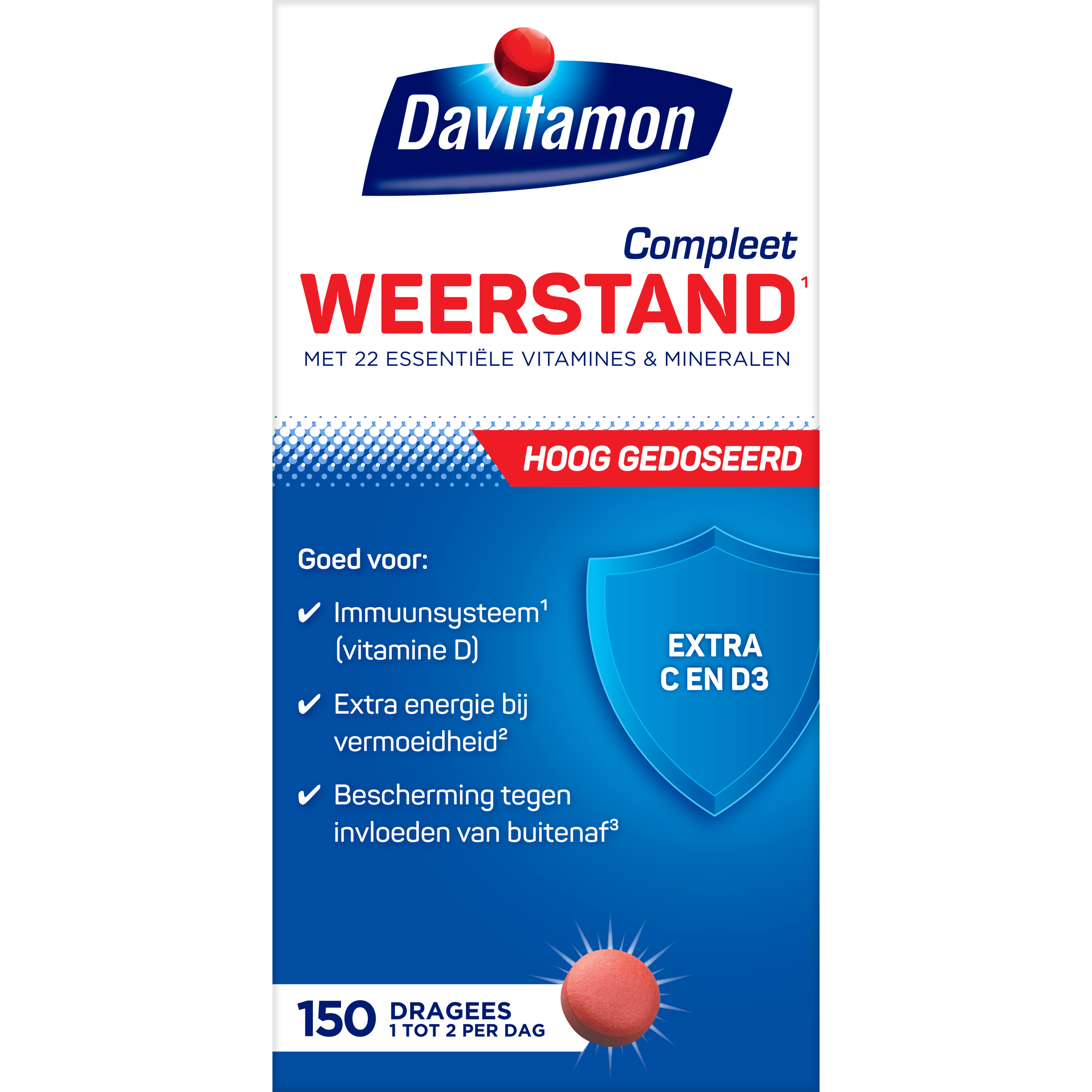 Davitamon Compleet weerstand hoog gedoseerd 150.00 Dragees