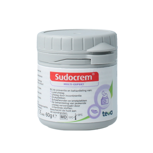 Sudocrem Multi-Expert baby and toddler skincare cream in a 60g jar, soothing and protecting sensitive skin.