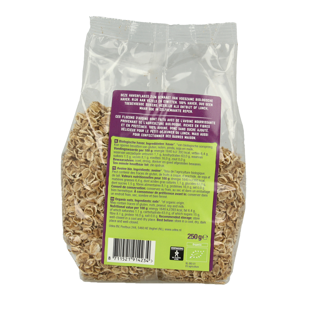 Your Organic Nature Haverflakes bio 250.00 Gram