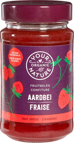 Your Organic Nature Fruit beleg aardbei bio 250.00 Gram