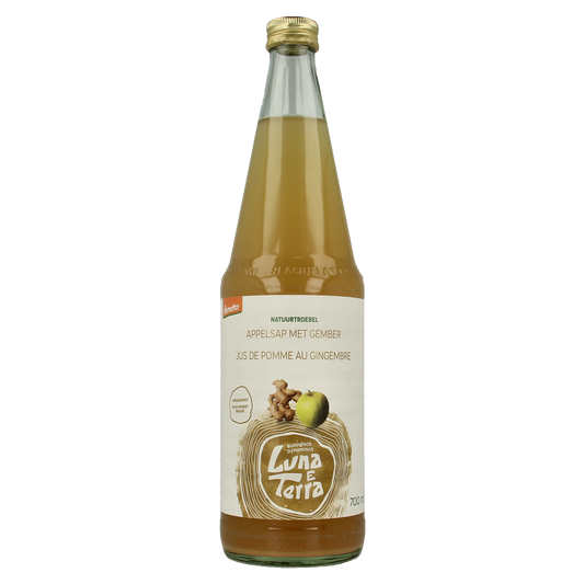 Luna E Terra Appelsap met gember natuurtroebel demeter bio 700.00 Milliliter