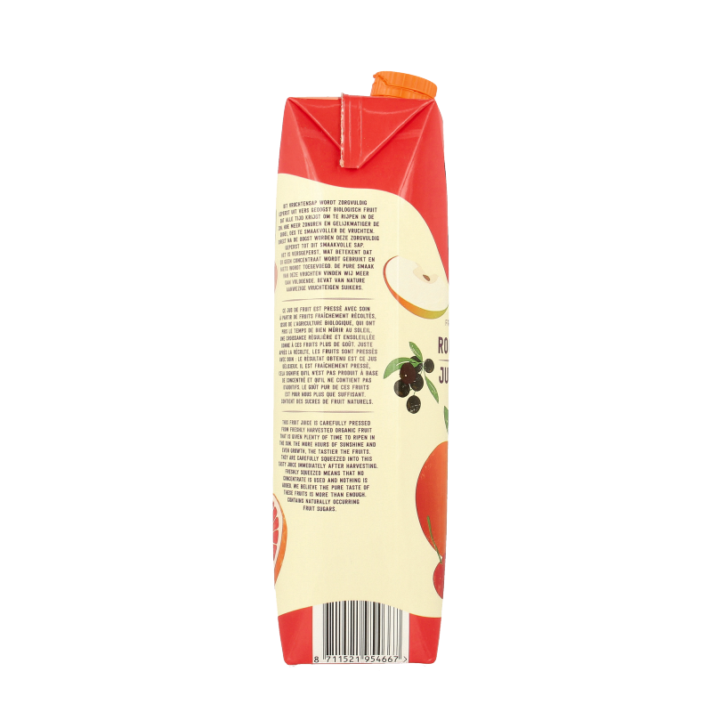 Your Organic Nature Rood fruit sap bio 1 Liter