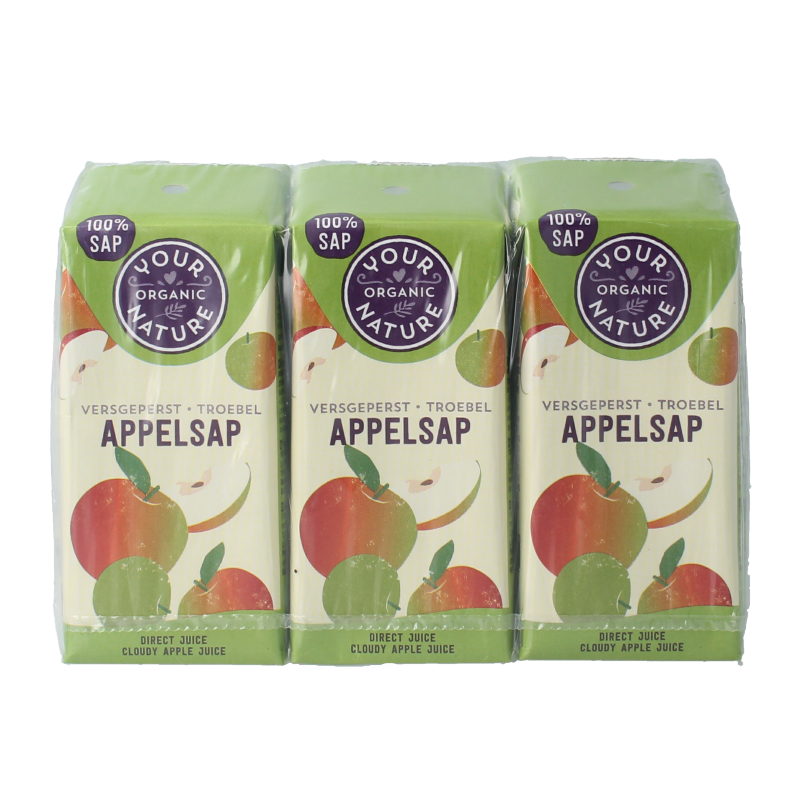 Your Organic Nature Appelsap 200ml bio 6 Stuks