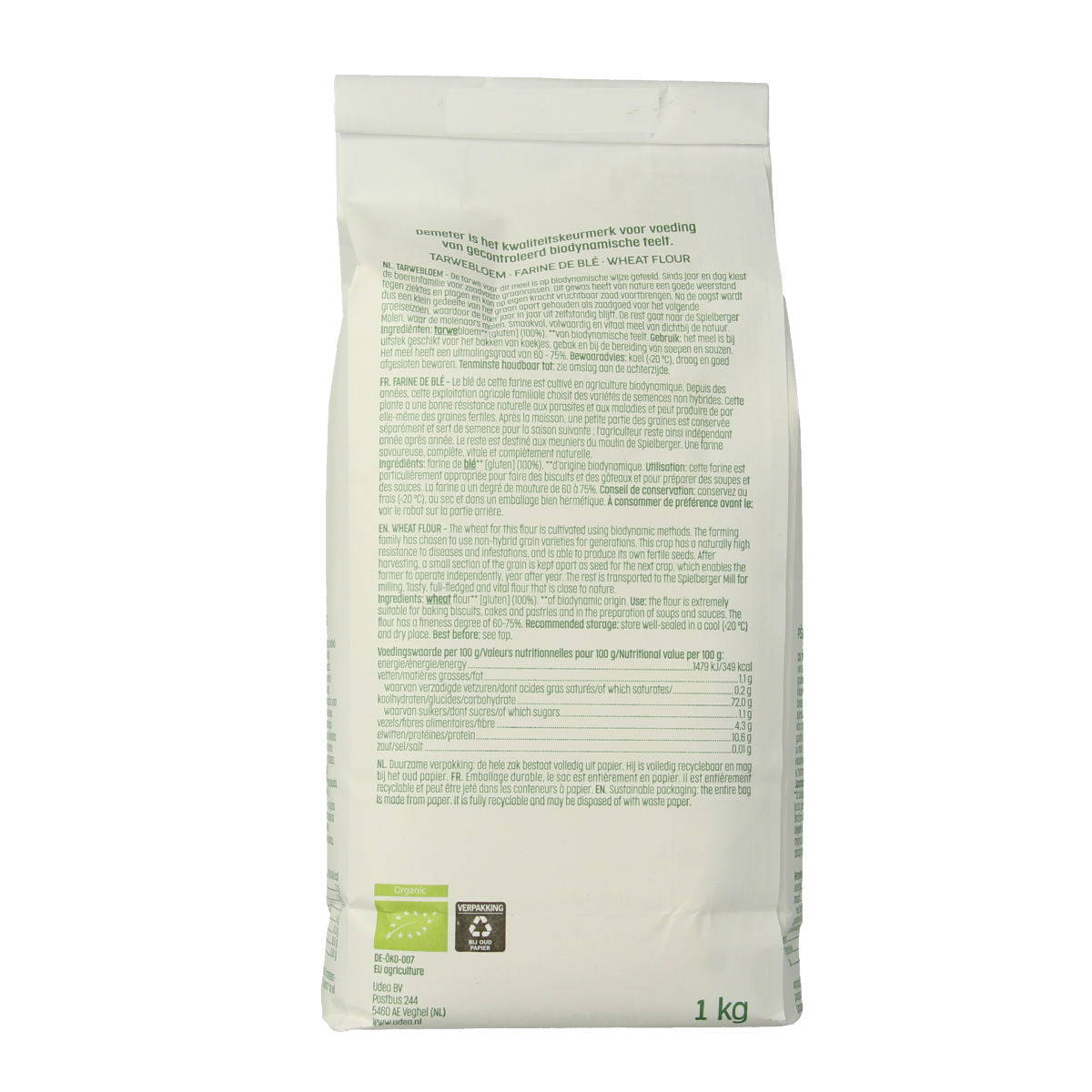 Luna E Terra Tarwebloem demeter bio 1.00 Kilogram
