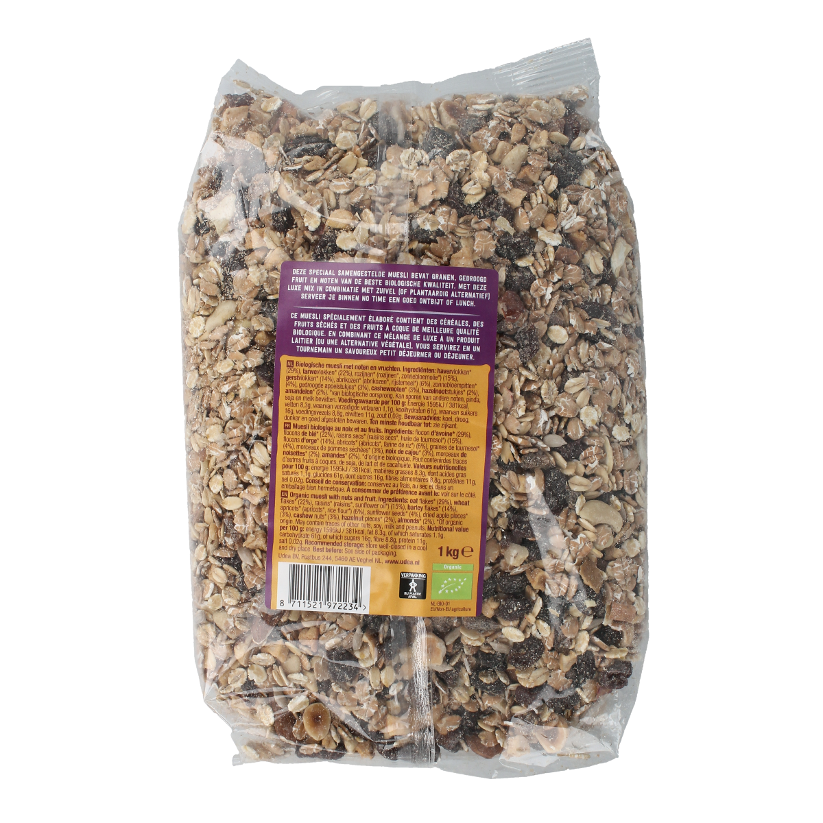 Your Organic Nature Muesli noten vruchten bio 1.00 Kilogram