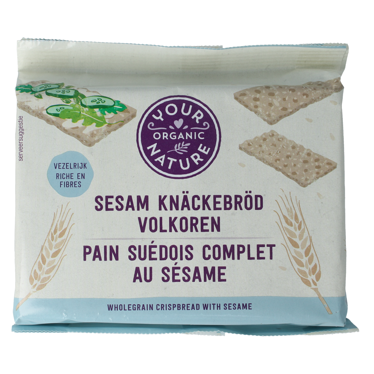 Your Organic Nature Knackebrod volkoren sesam bio 250.00 Gram