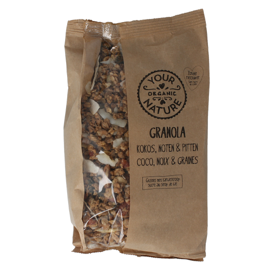Your Organic Nature Granola kokos noot pit bio 375.00 Gram