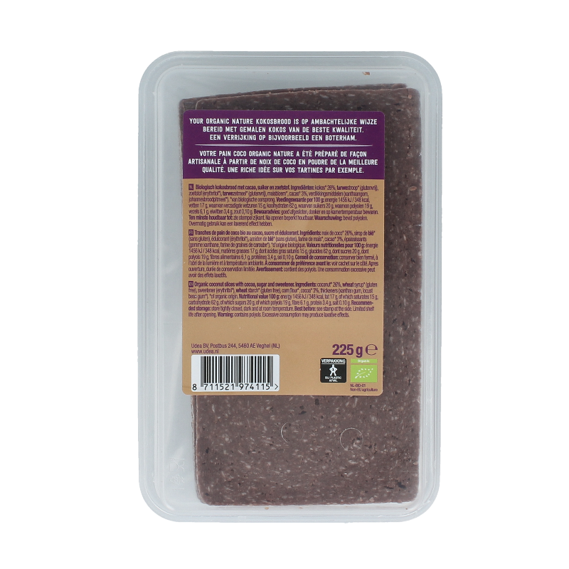 Your Organic Nature Kokosbrood cacao bio 225 Gram