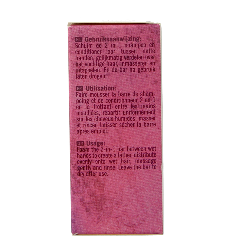 Botanique 2-in-1 shampoo conditioner bar with roos and vijg, 100g, natural hair care product for nourishing hair.