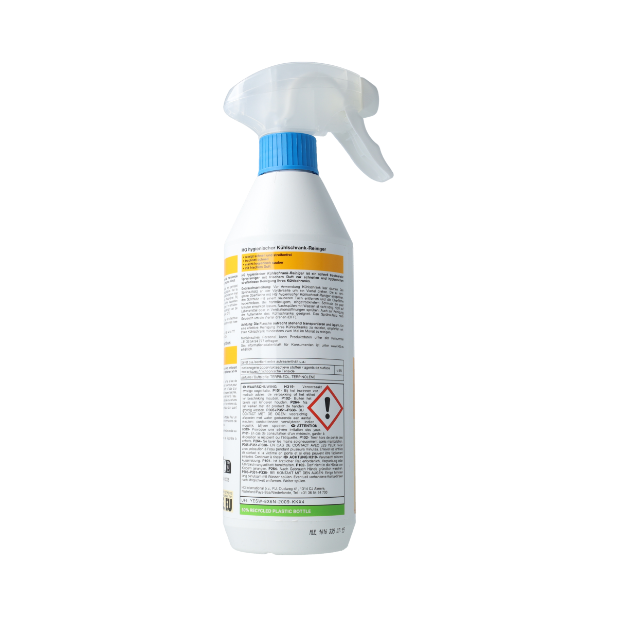 HG Hygienische koelkast reiniger 500.00 Milliliter