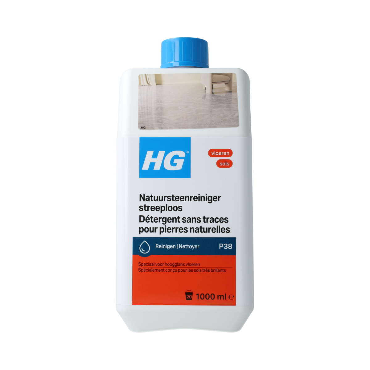 HG Natuursteen reiniger streeploos 1.00 Liter