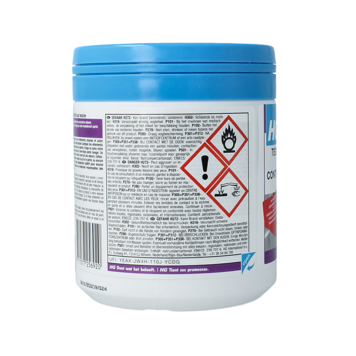 HG Wasmiddel stinkend wasgoed 500.00 Gram