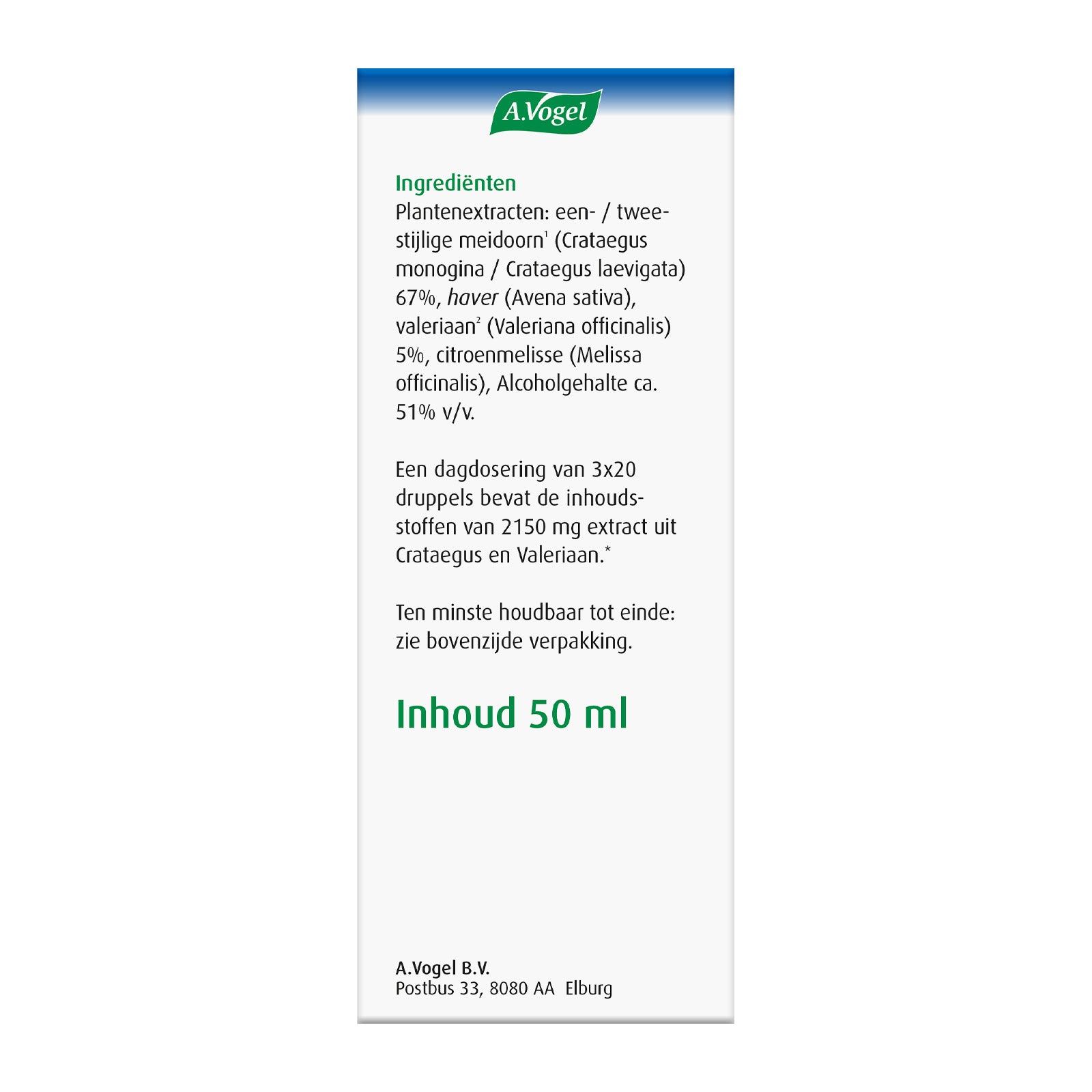 A Vogel Crataegus + valeriaan druppels 50 Milliliter