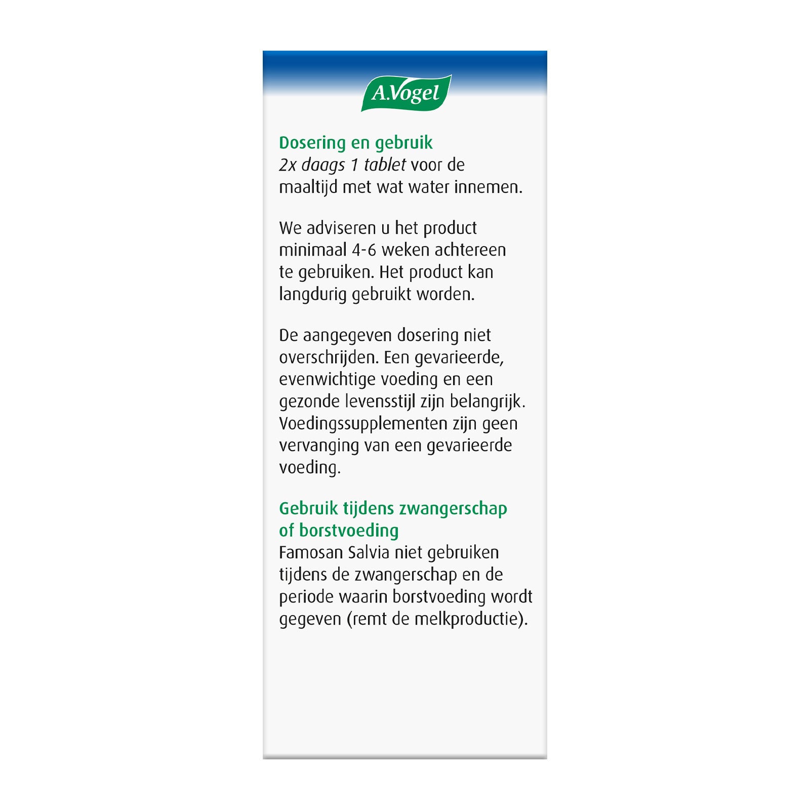 A Vogel Famosan salvia overgang 60 Tabletten