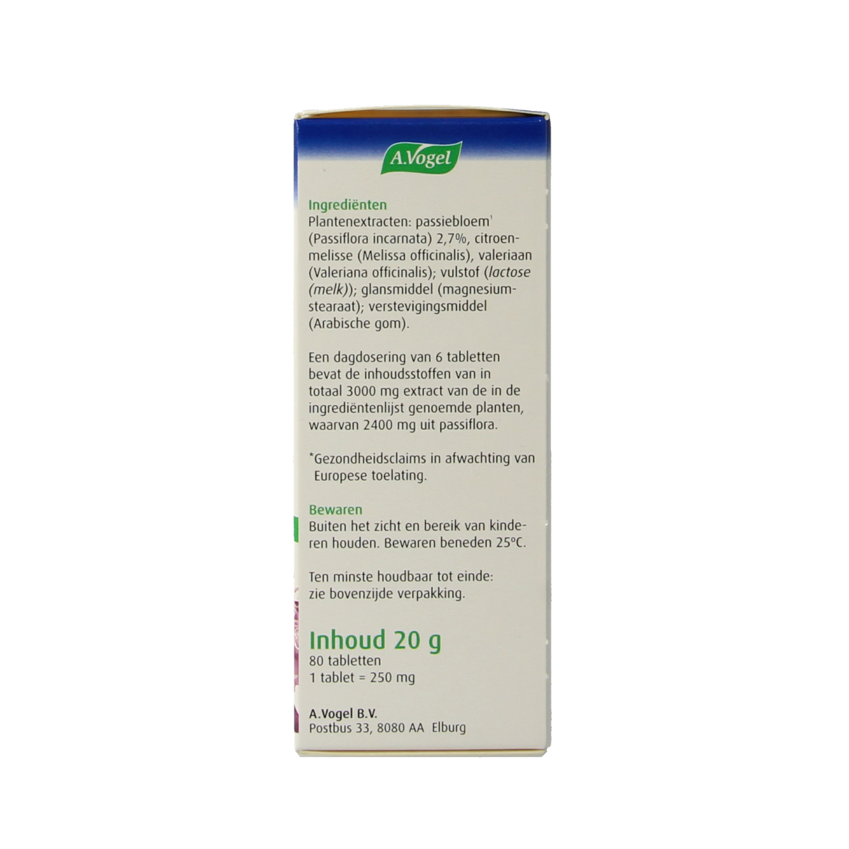 A Vogel Passiflora rustgevende tabletten 80.00 Tabletten