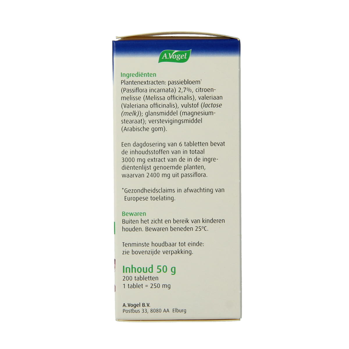 A Vogel Passiflora rustgevende tabletten 200.00 Tabletten