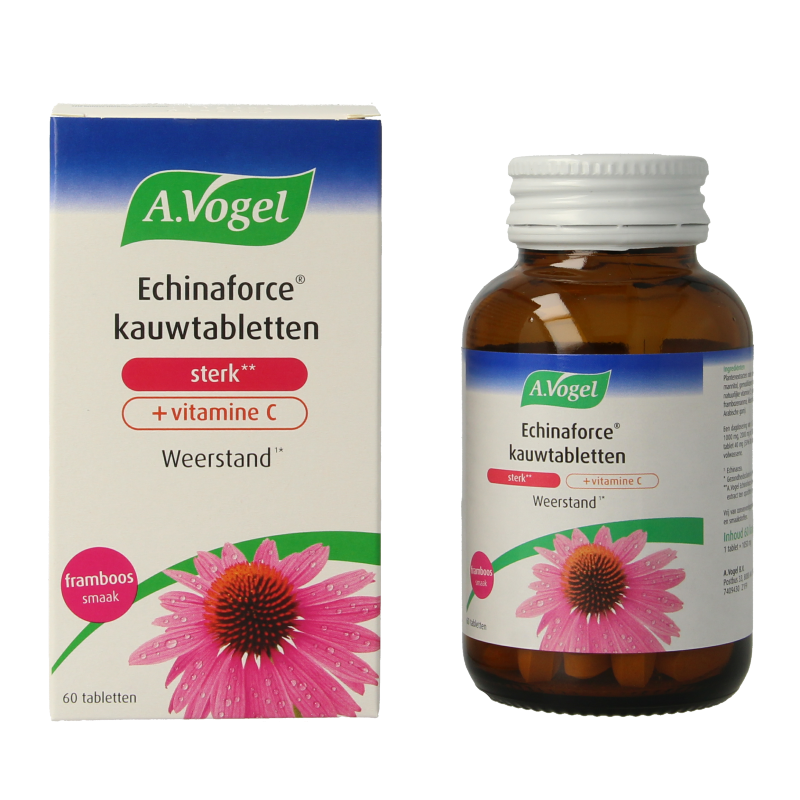 A Vogel Echinaforce kauwtablet sterk + vitamine C 60 Kauwtabletten